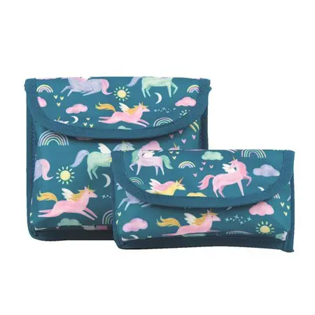 Execo Sandwich and Snack Pouch Set, Unicorn