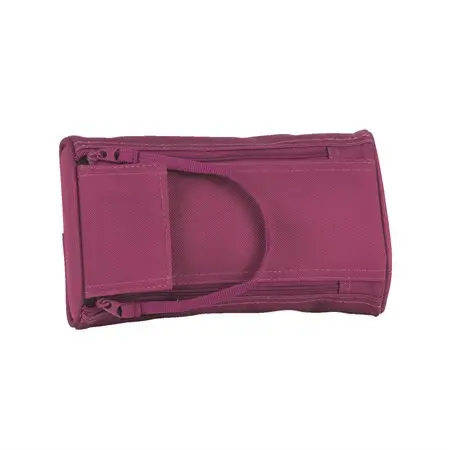 Off track Pencil Case with 2 Zippers, Raspberry