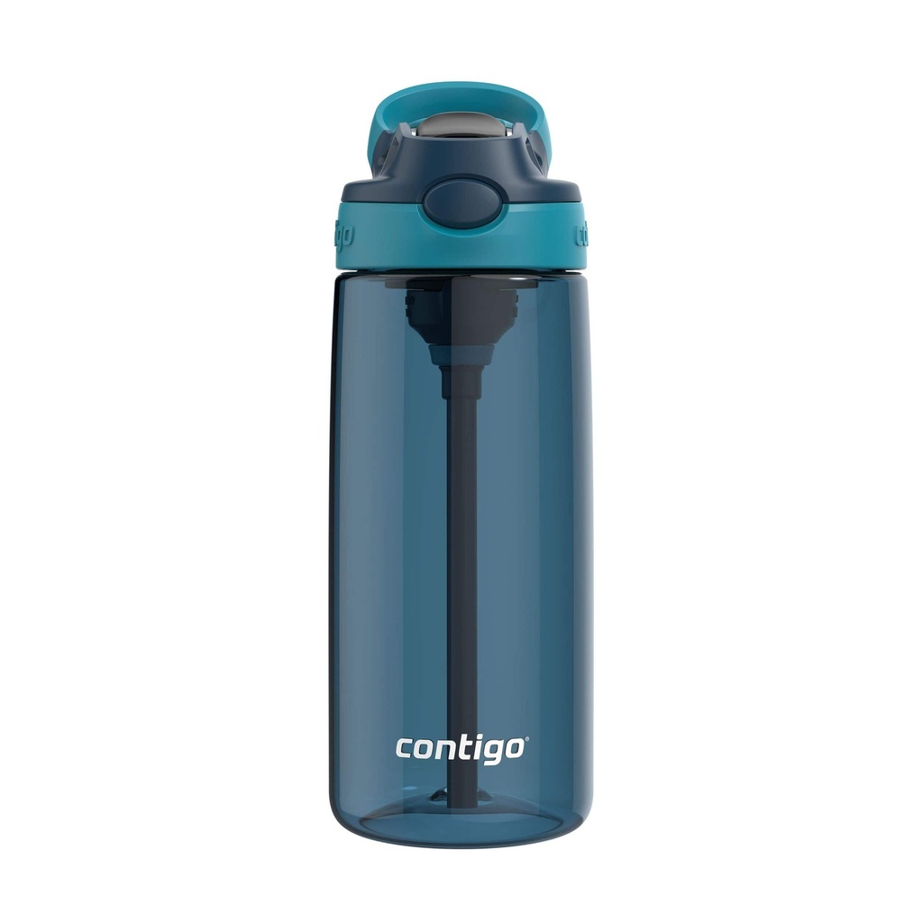 Contigo Kids Aubrey Straw Water Bottle, Blueberry and juniper