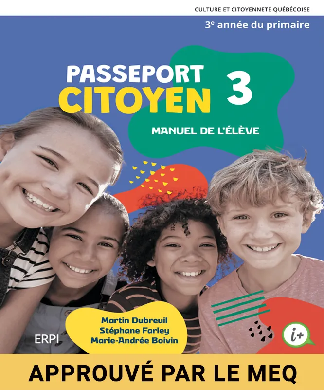 [LV326222] Passeport citoyen - 3e année, Manuel de l'élève, versions imprimée et numérique (ISBN: 9782766158010)