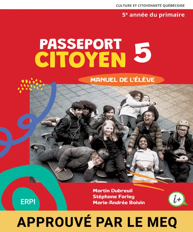 Passeport citoyen - 5e année, Manuel de l'élève, versions imprimée et numérique (ISBN: 9782766158133)