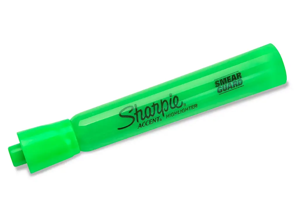 Surligneur biseauté Sharpie, Vert