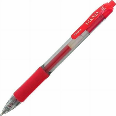 Stylo à bille roulante rétractable Sarasa® - Zebra, Rouge