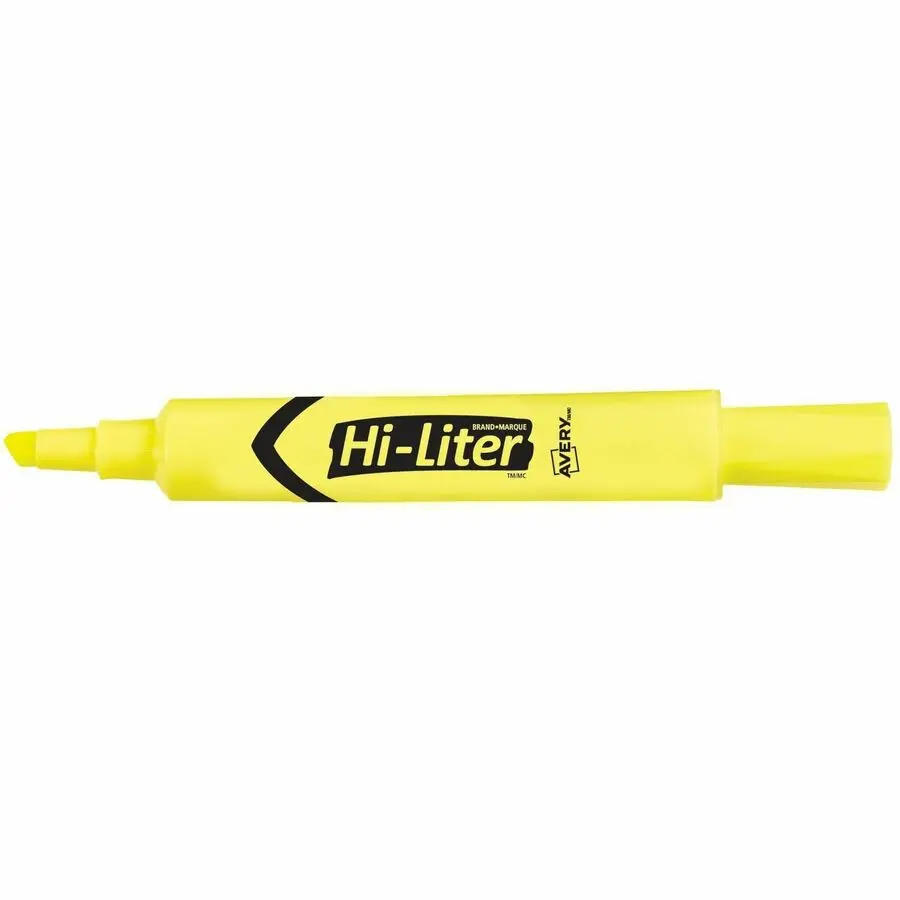 Avery® Desk Style HI-LITER®, Fluorescent Yellow