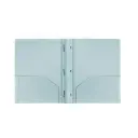 Duo-tang Execo en plastique biodégradable, avec attaches et pochettes, Bleu pâle