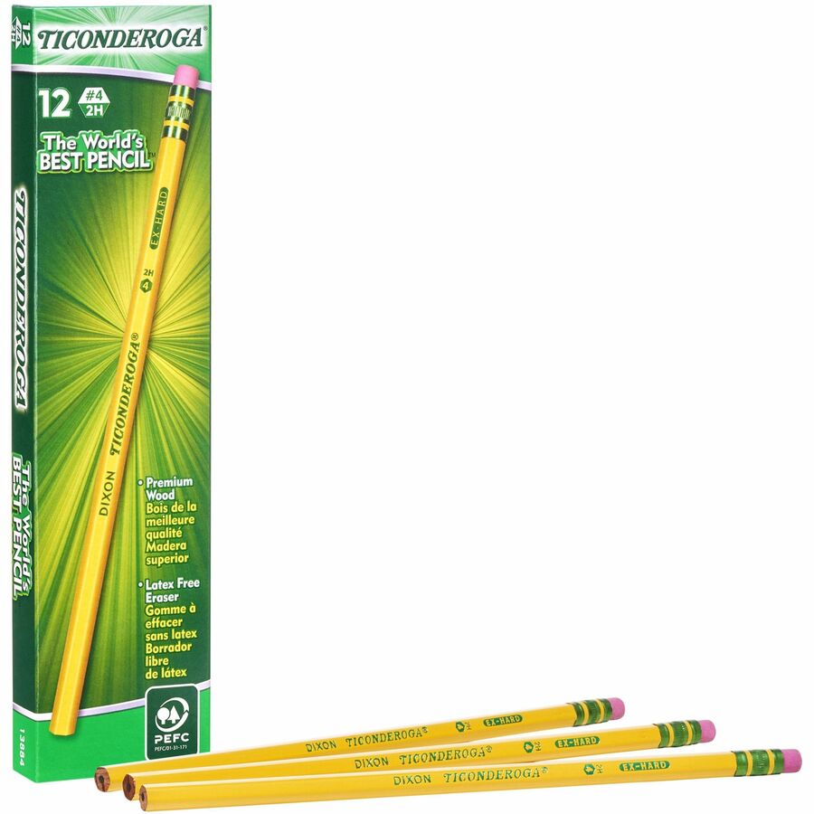 Crayons à mine Ticonderoga Premium 2H (Pqt 12)