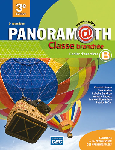 Panoram@th, 2e secondaire, Cahier d'exercises B + Fascicule de situations de problèmes + Web 1 an (9782761791731)
