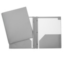 Duo-tang Plastique rigide avec attaches et pochettes