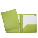 Duo-tang Plastique rigide avec attaches et pochettes