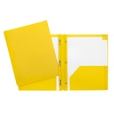 Duo-tang Plastique rigide avec attaches et pochettes