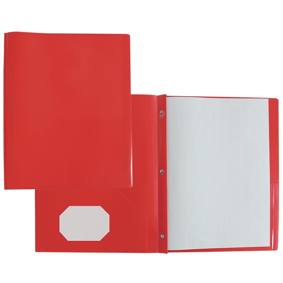 Soft Plastic Duo-tang with Fasteners and Pockets