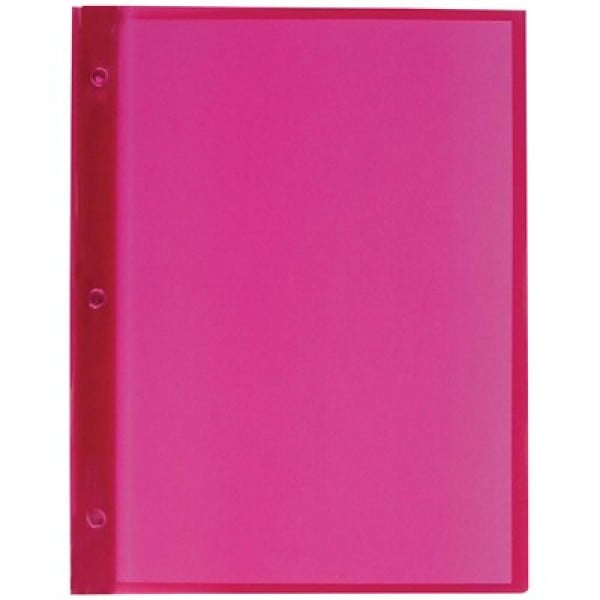 [A245-RD] Duo-tang Plastique souple avec attaches (Rouge)