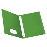 Cardboard Duo-tang with Fasteners and Pockets