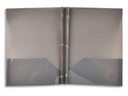 Duo-tang Plastique souple avec attaches et pochettes