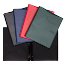 Hard Plastic Duo-tang with Fasteners and Pockets, Clear front pocket