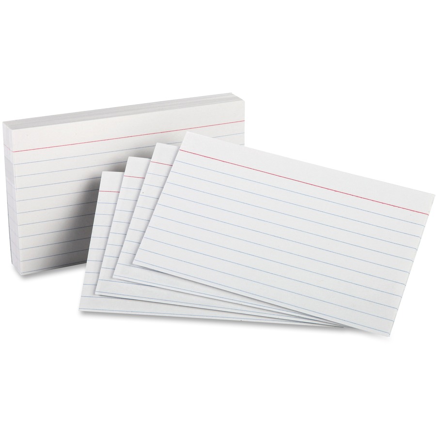 Fiches lignées, 3 × 5 pouces, Oxford (Pqt 100)
