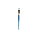 Short flat brush with white synthetic bristles #293-1/2, 12.8 mm