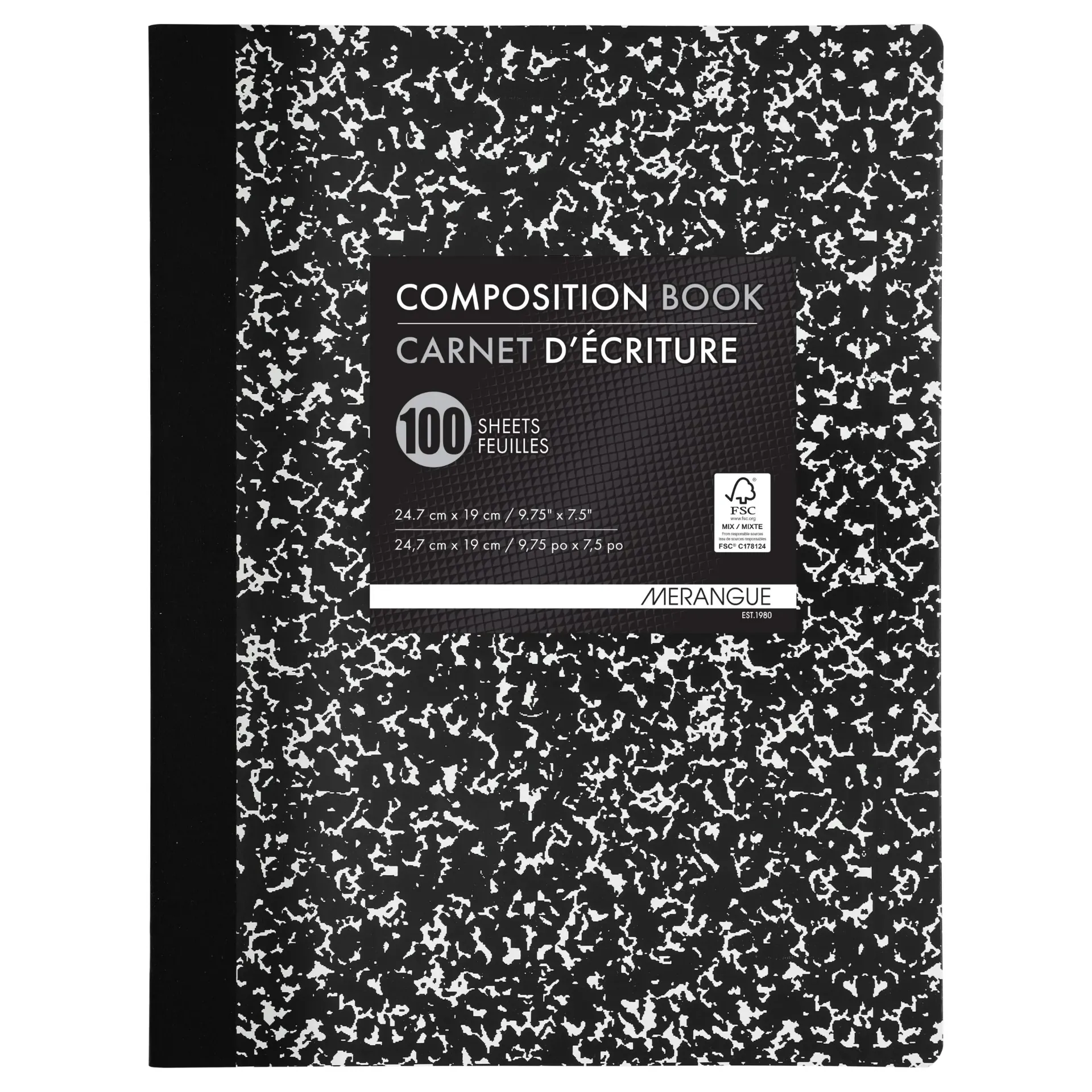 [1038-3040] Composition book 9-3/4″ x 7-1/2″ (200 pages), Wide ruled