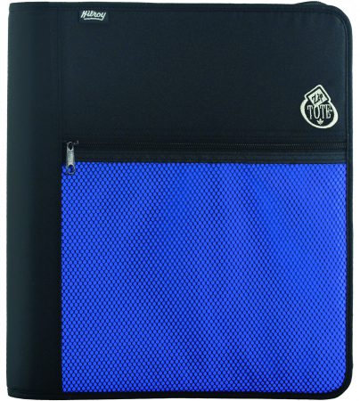 Cartable ZipTote avec fermeture éclair, 2 po, Bleu