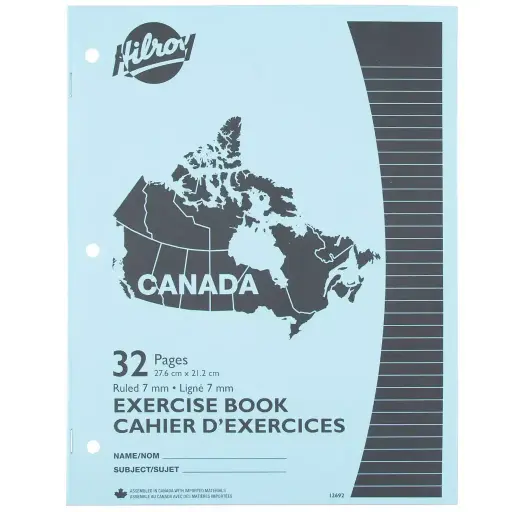 Canada Exercise Book, ruled 7 mm, 32 pages, Blue