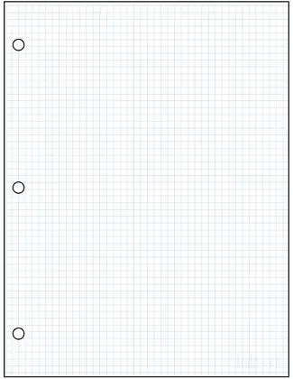 Ecolo sheet 3A, quadruled 0.5 cm (pkg 50 sheets)