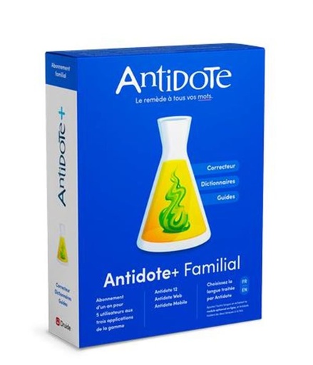 Antidote+ Familial 12 (Abonnement d'un an pour 5 utilisateurs) 