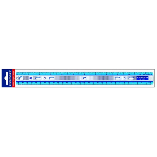 Staedtler Plastic Ruler, 30 cm/12", 3 Holes for Binder