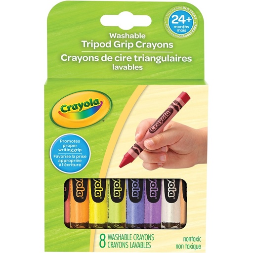 Crayons de cire triangulaires Crayola (Bte de 8)