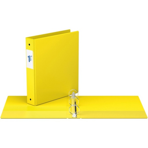 Cartable avec pochettes, 3.81 cm (1.5"), jaune 