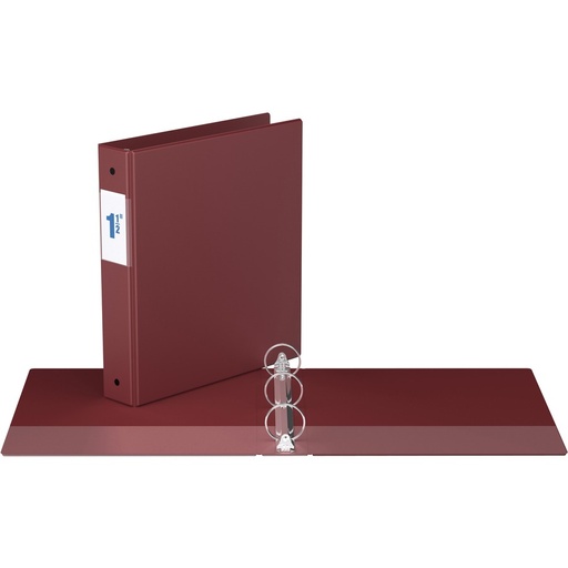 Cartable avec pochettes, 3.81 cm (1.5"), marron
