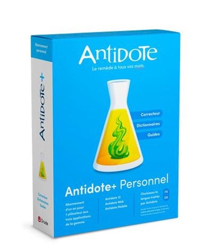 Antidote+ Personnel 12 (Abonnement d'un an pour 1 utilisateur)
