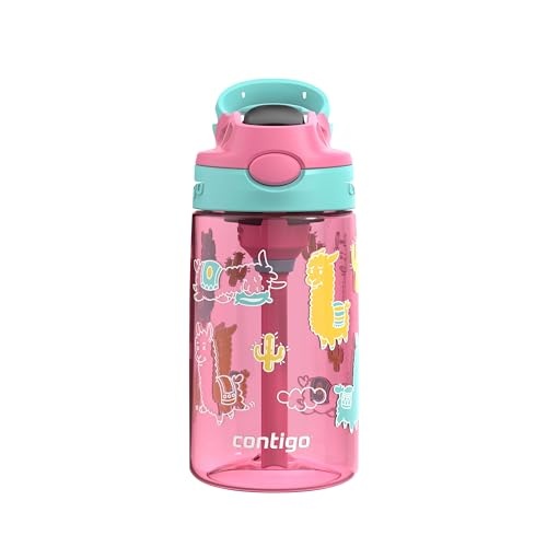 Bouteille d'eau Contigo Kids Aubrey en paille, Lama de jade azalée