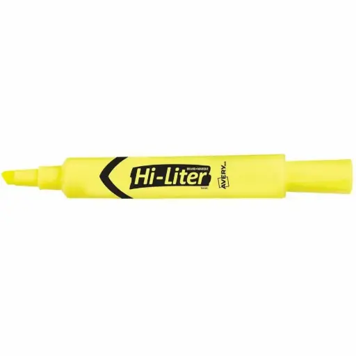 Avery® Desk Style HI-LITER®, Fluorescent Yellow