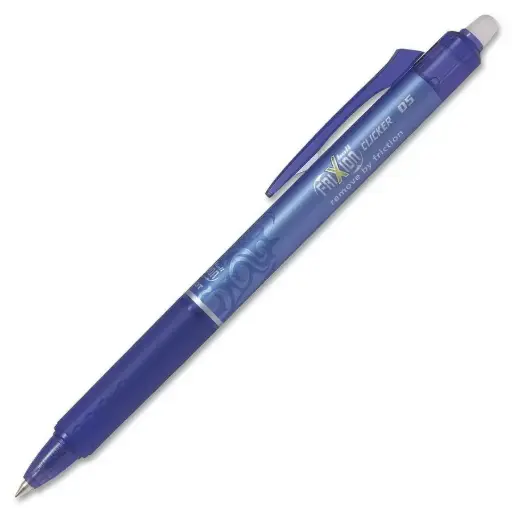 [490250541375] Pilot Frixion Ball Clicker Erasable Pen, 0.5 mm, Dark Blue